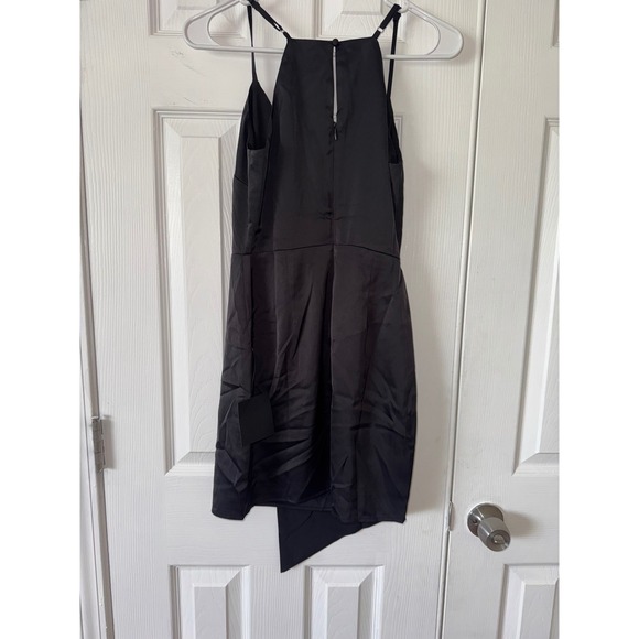 Lulus Black Wrap Mini‎ Dress Sleeveless Cocktail Party New with Tags XS - Picture 2 of 4